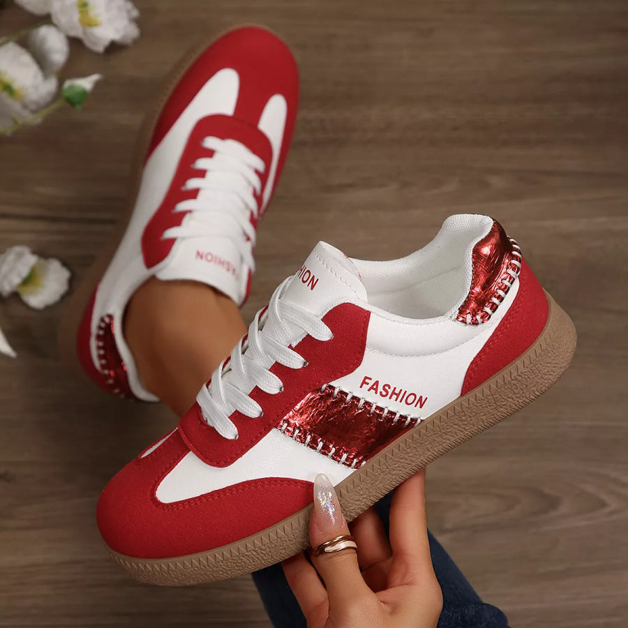Lace-Up Flats Sneakers Apparel and Accessories