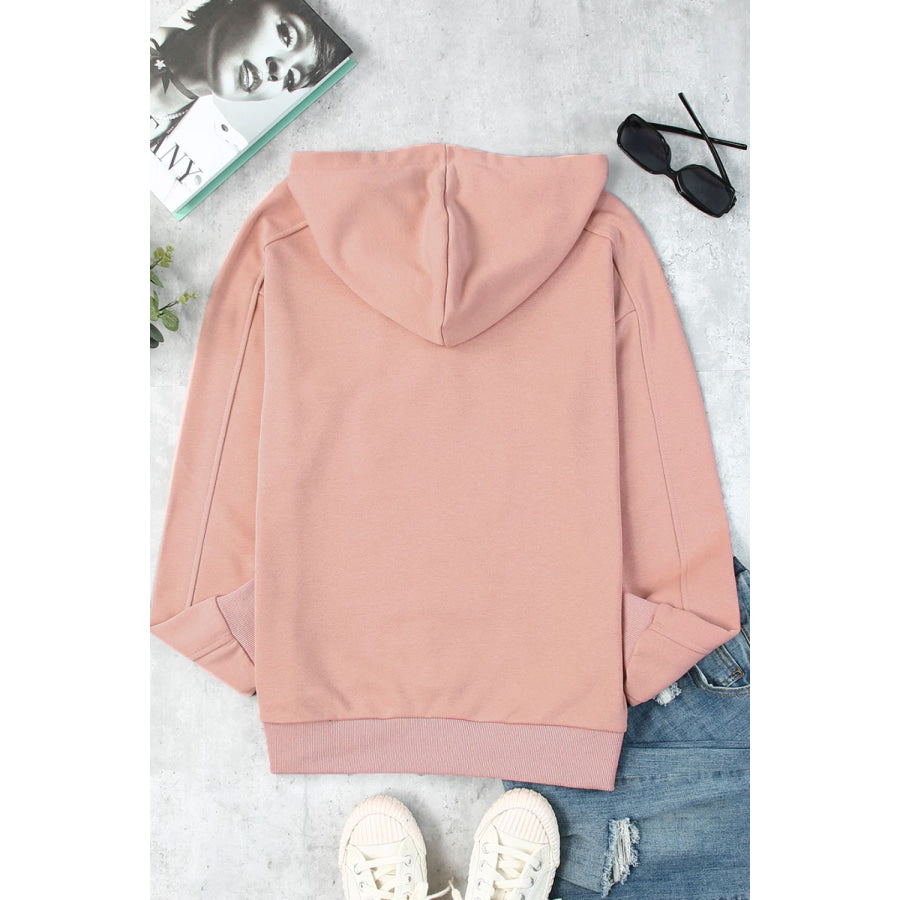 Lace Up Long Sleeve Hoodie Apparel and Accessories