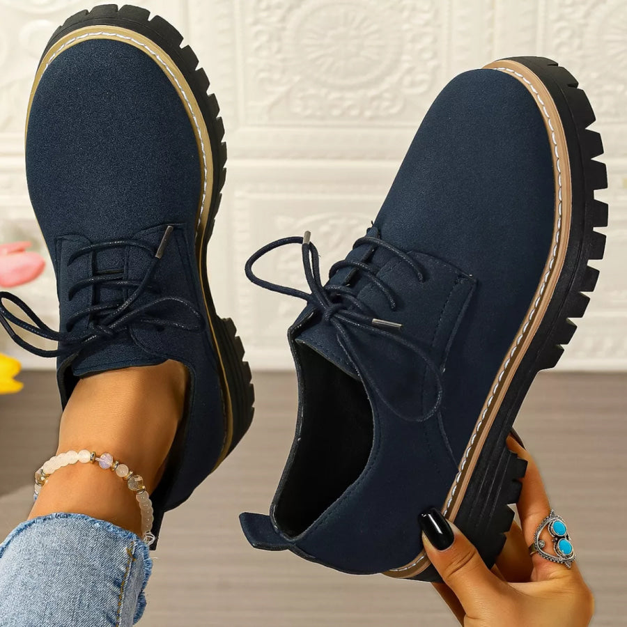 Lace-Up Platform Loafers Apparel and Accessories