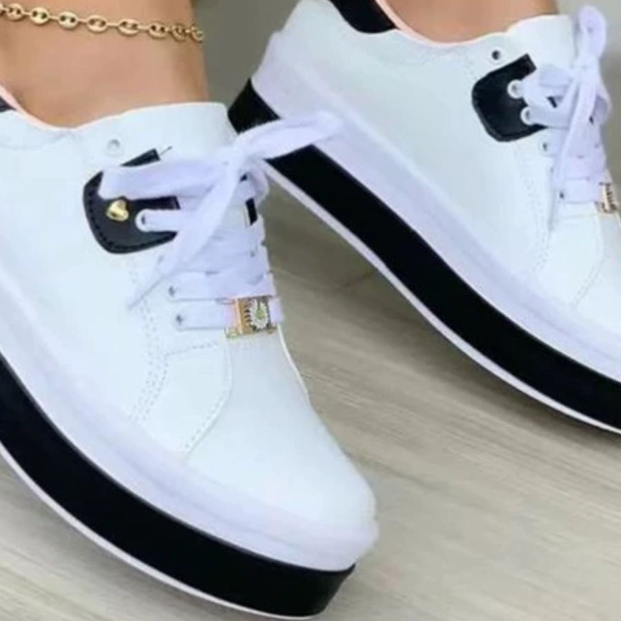 Lace Up Platform Sneakers Apparel and Accessories
