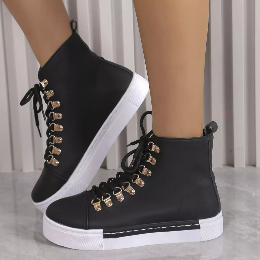 Lace-Up Platform Sneakers Apparel and Accessories