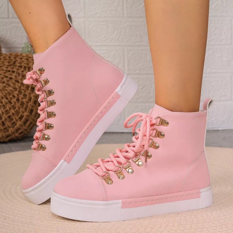 Lace-Up Platform Sneakers Apparel and Accessories