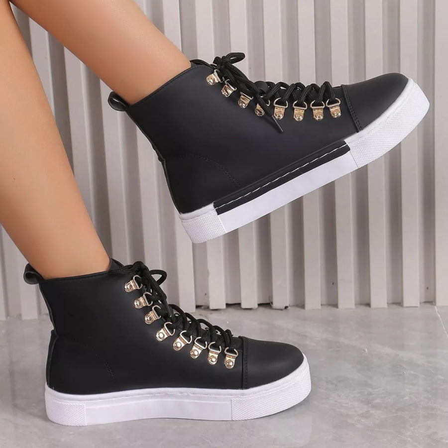 Lace-Up Platform Sneakers Apparel and Accessories