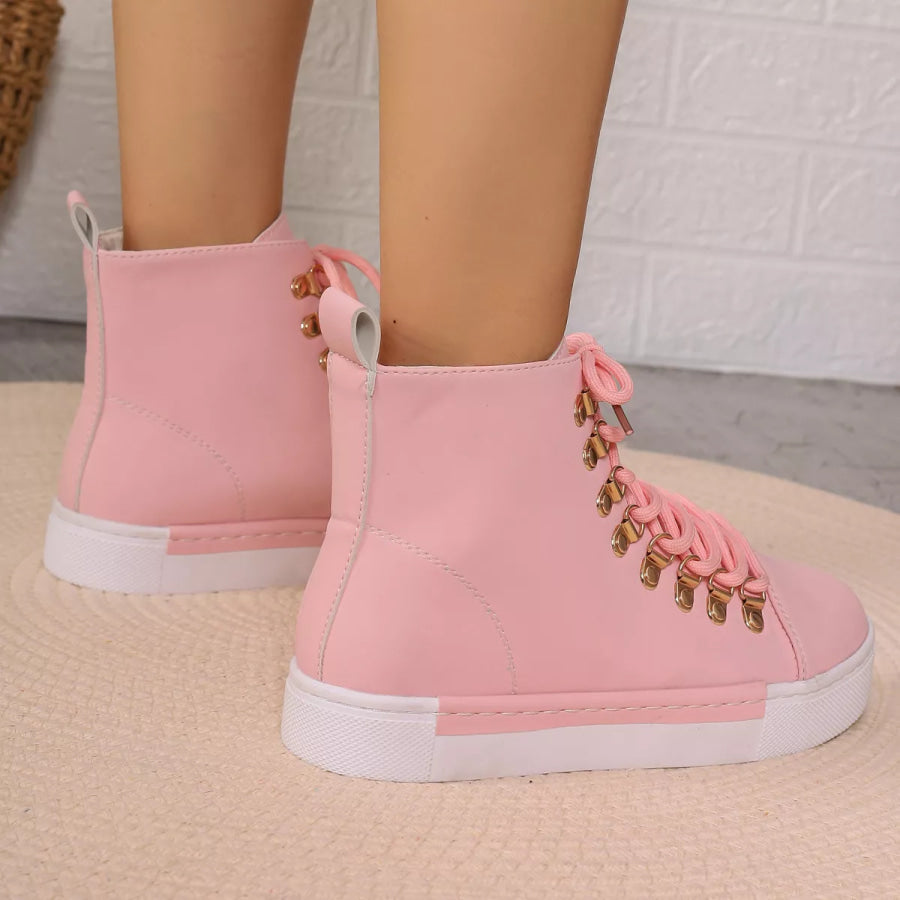 Lace-Up Platform Sneakers Apparel and Accessories