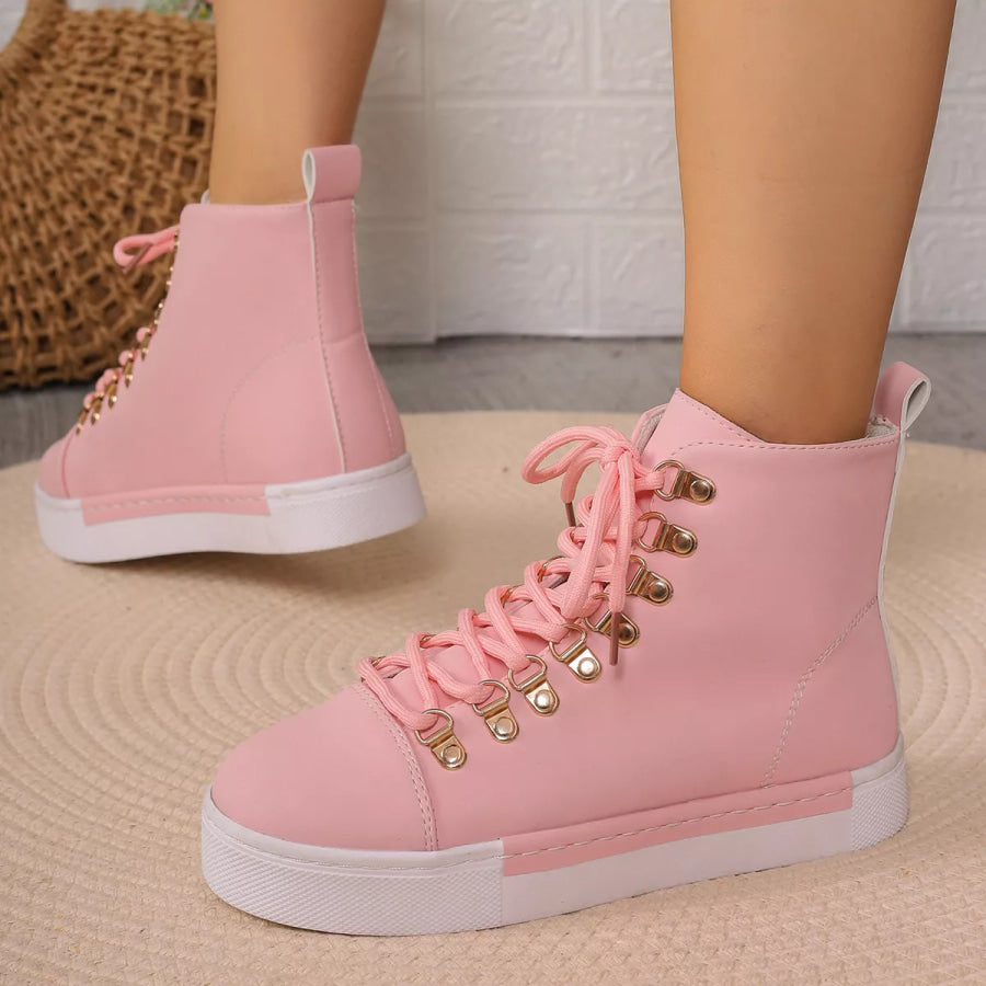 Lace-Up Platform Sneakers Apparel and Accessories