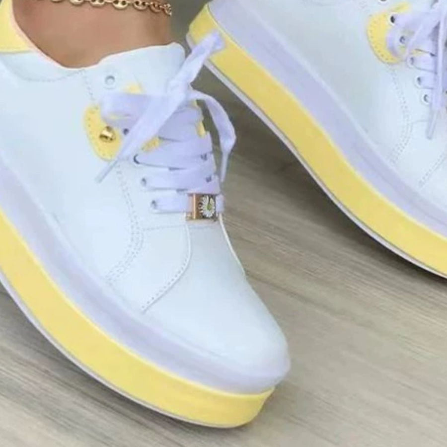 Lace Up Platform Sneakers Apparel and Accessories