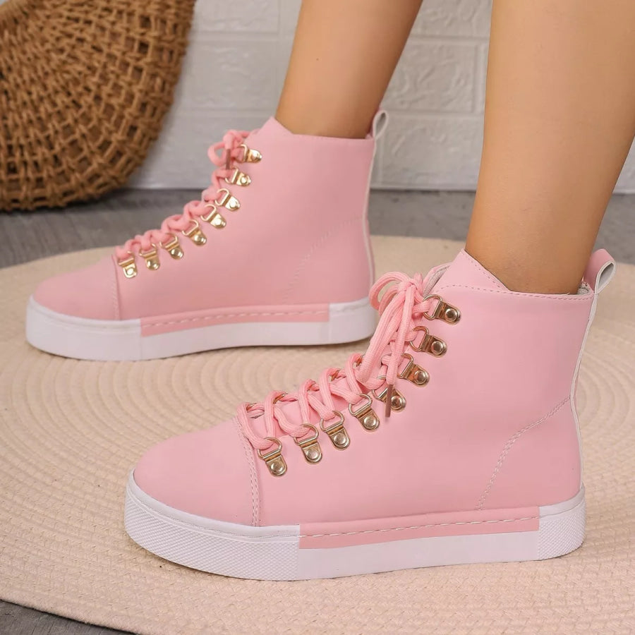 Lace-Up Platform Sneakers Apparel and Accessories