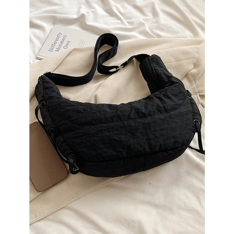 Lace-Up Polyester Crossbody Bag Apparel and Accessories