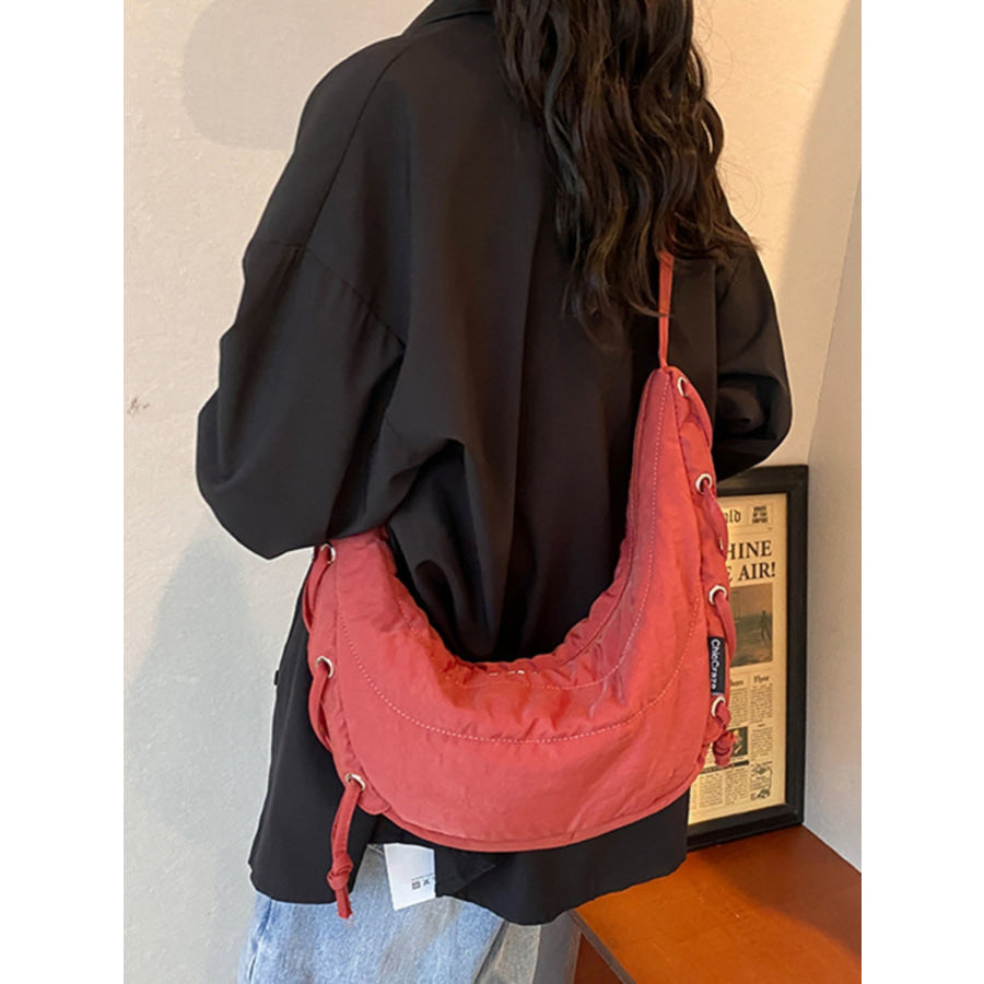 Lace-Up Polyester Crossbody Bag Apparel and Accessories