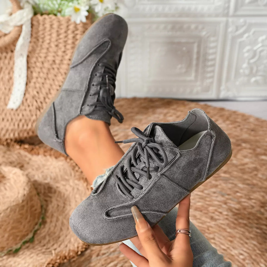 Lace Up Round Toe Sneakers Apparel and Accessories