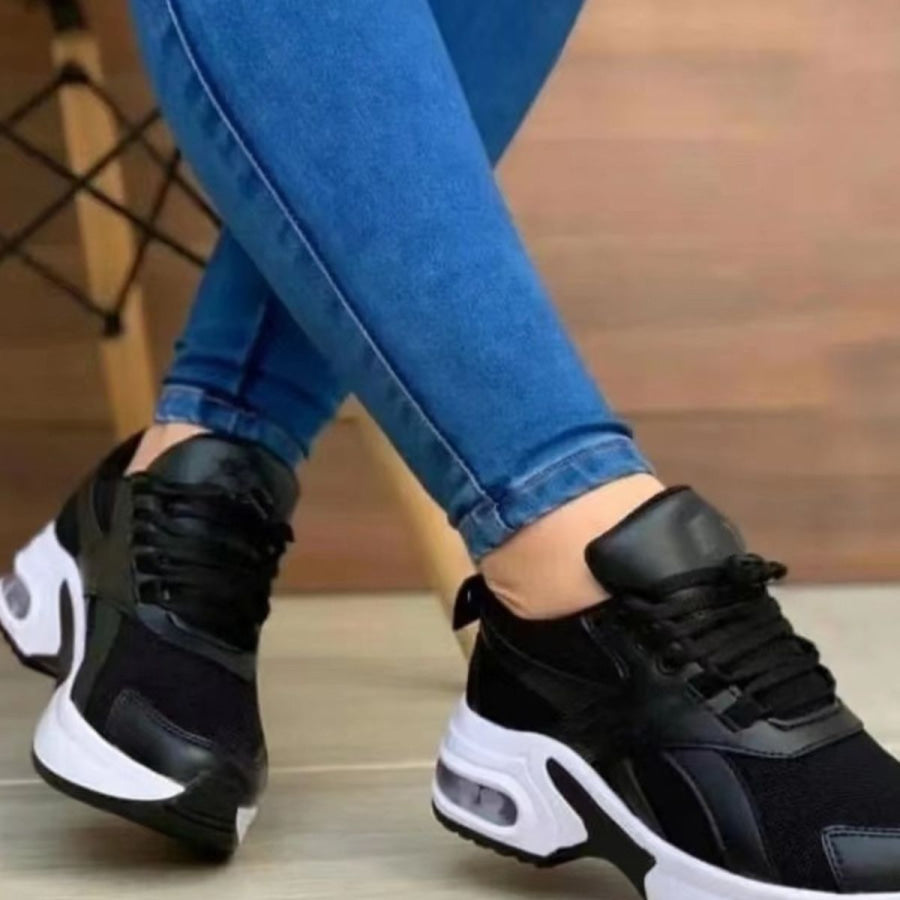 Lace Up Round Toe Sneakers Apparel and Accessories