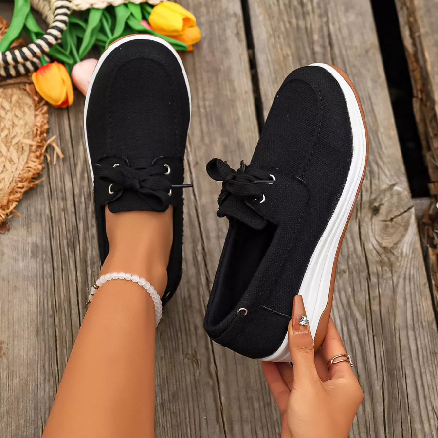 Lace Up Round Toe Sneakers Apparel and Accessories