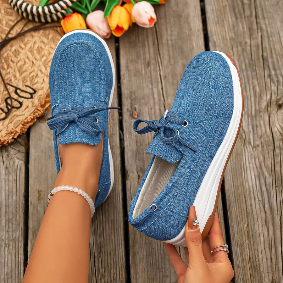 Lace Up Round Toe Sneakers Apparel and Accessories