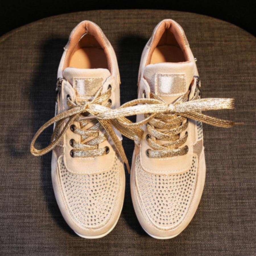 Lace Up Round Toe Sneakers Apparel and Accessories