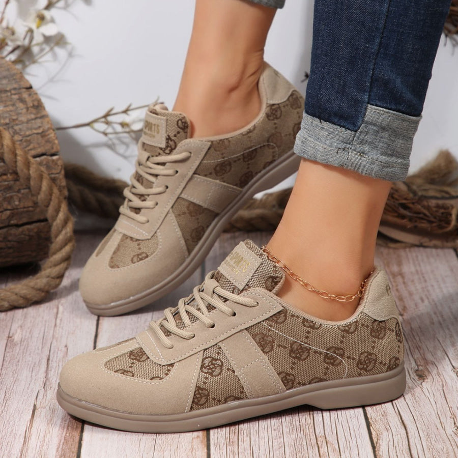 Lace Up Round Toe Sneakers Apparel and Accessories
