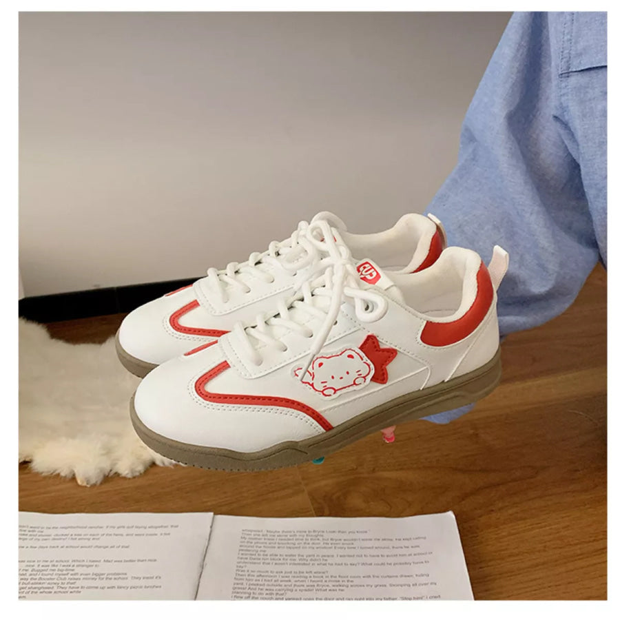 Lace Up Round Toe Sneakers Apparel and Accessories