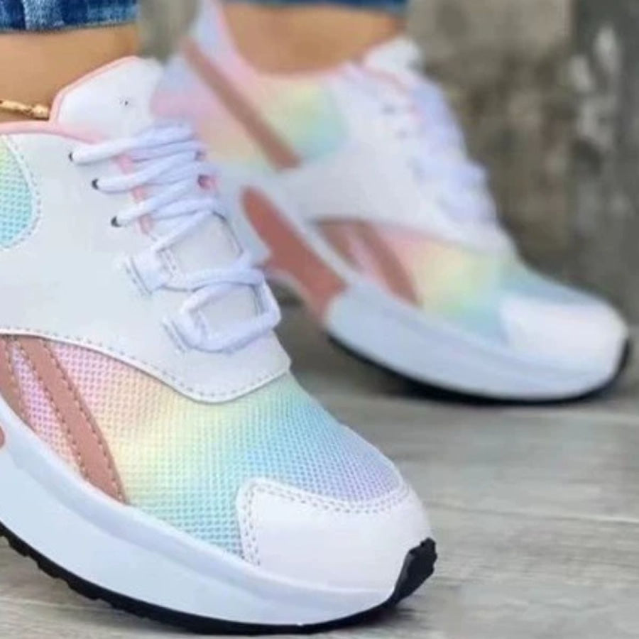 Lace Up Round Toe Sneakers Apparel and Accessories