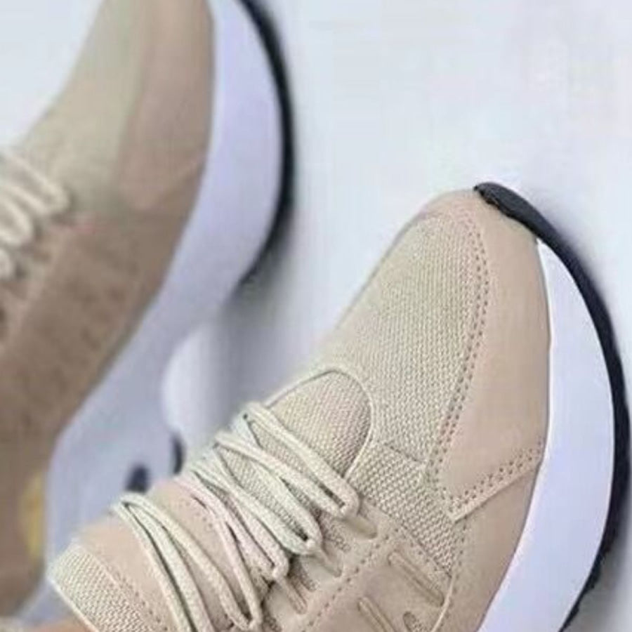 Lace Up Round Toe Sneakers Apparel and Accessories