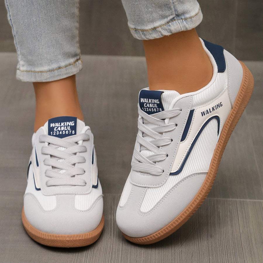 Lace Up Round Toe Sneakers Apparel and Accessories