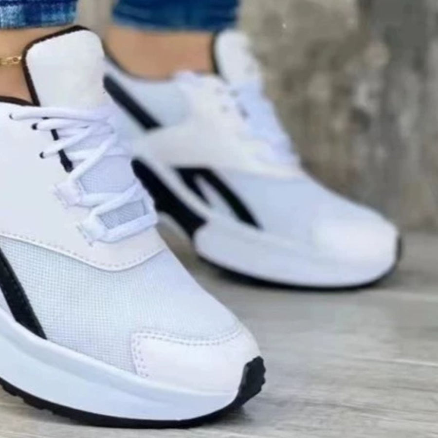 Lace Up Round Toe Sneakers Apparel and Accessories