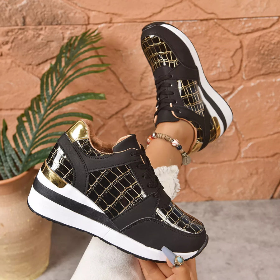 Lace Up Round Toe Sneakers Apparel and Accessories