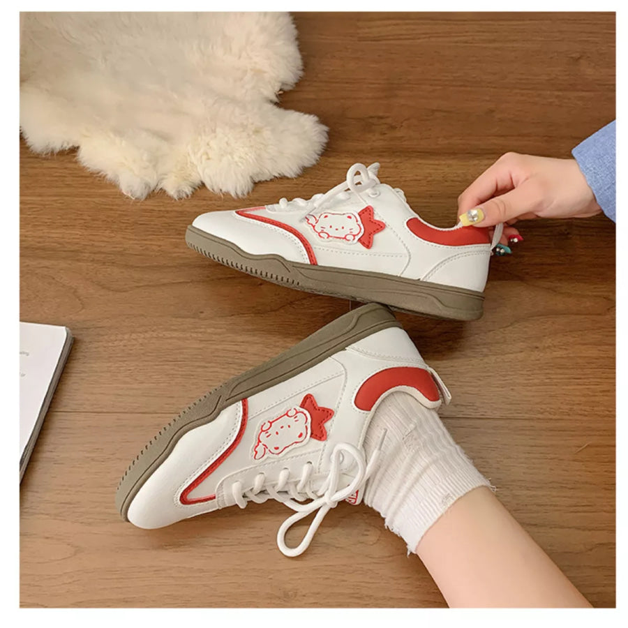 Lace Up Round Toe Sneakers Apparel and Accessories