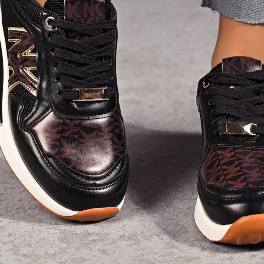 Lace Up Round Toe Sneakers Apparel and Accessories