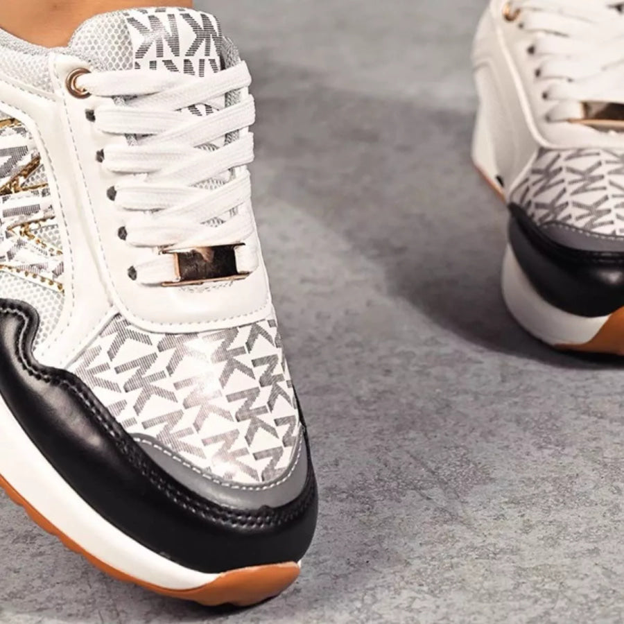 Lace Up Round Toe Sneakers Apparel and Accessories