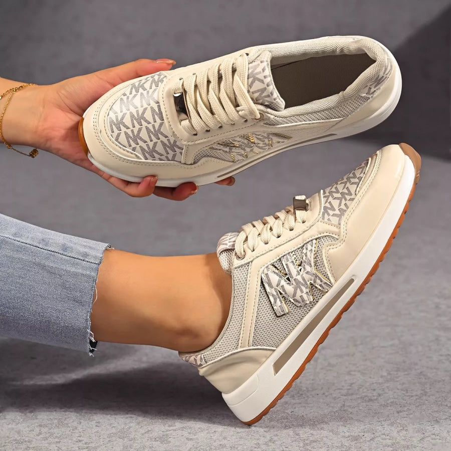 Lace Up Round Toe Sneakers Apparel and Accessories