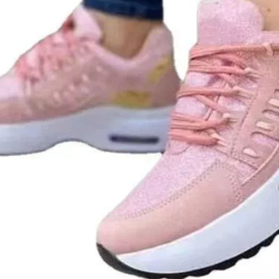 Lace Up Round Toe Sneakers Apparel and Accessories