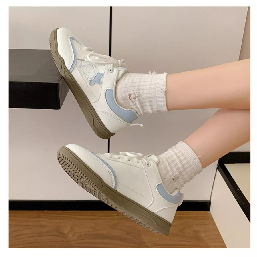 Lace Up Round Toe Sneakers Apparel and Accessories