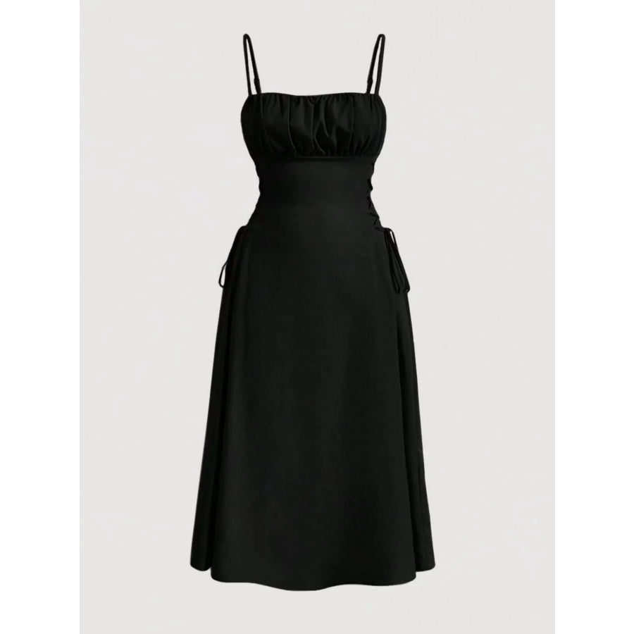 Lace-Up Side A-Line Cami Dress Apparel and Accessories