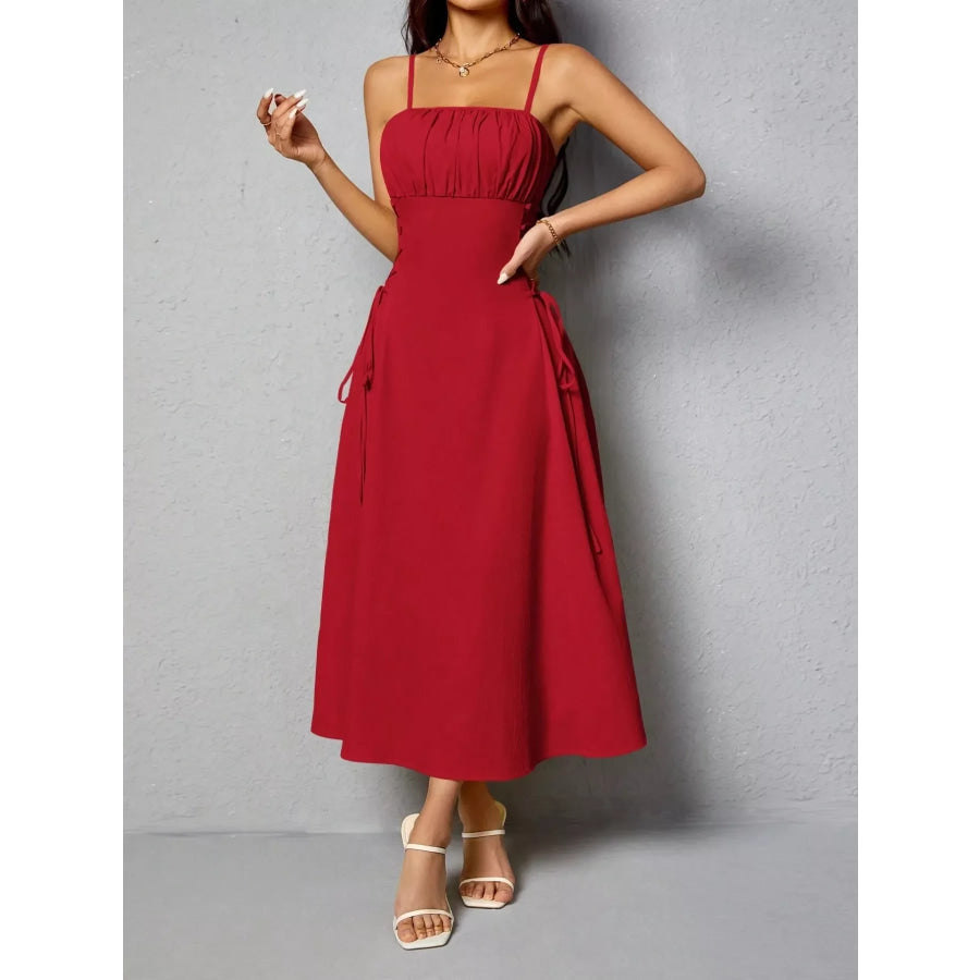 Lace-Up Side A-Line Cami Dress Apparel and Accessories
