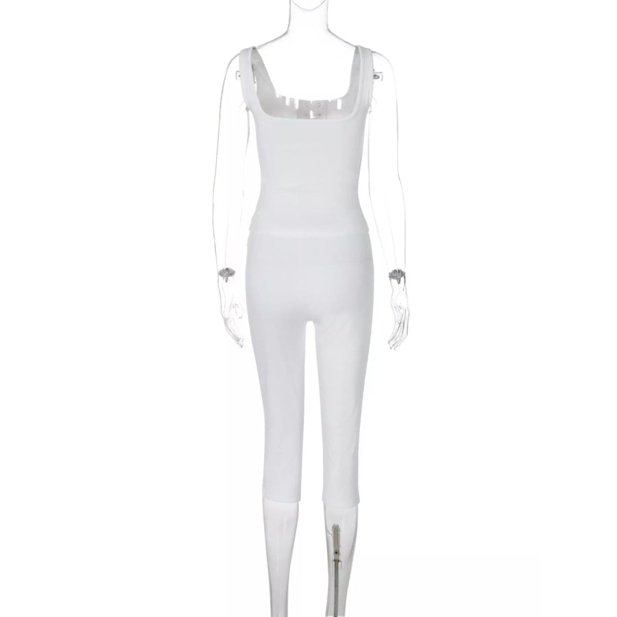 Lace-Up Tank and Capris Set Apparel and Accessories