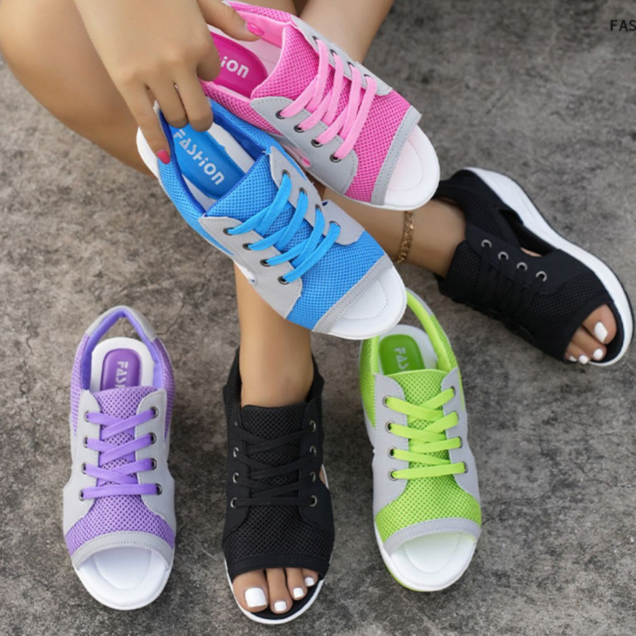 Lace Up Wedge Sandals Apparel and Accessories