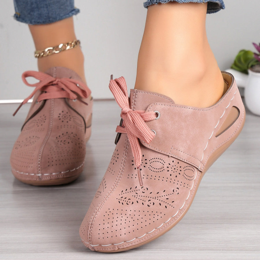 Lace-Up Wedge Slip-Ons Apparel and Accessories
