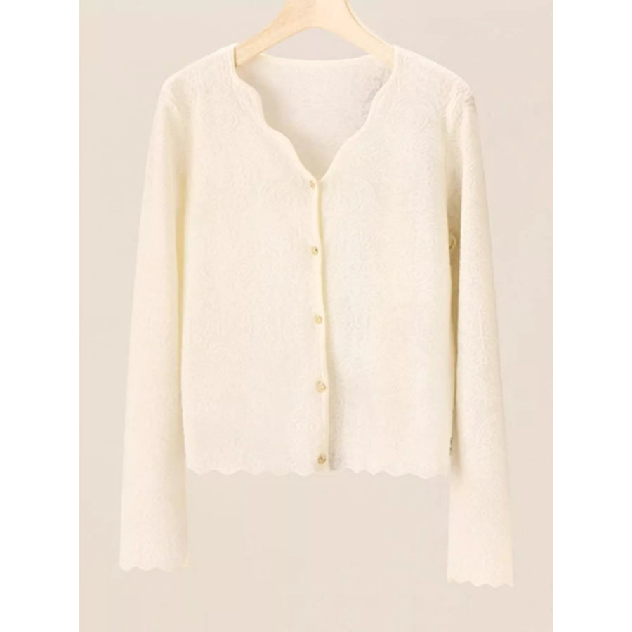 Lace V-Neck Cardigan Apparel and Accessories