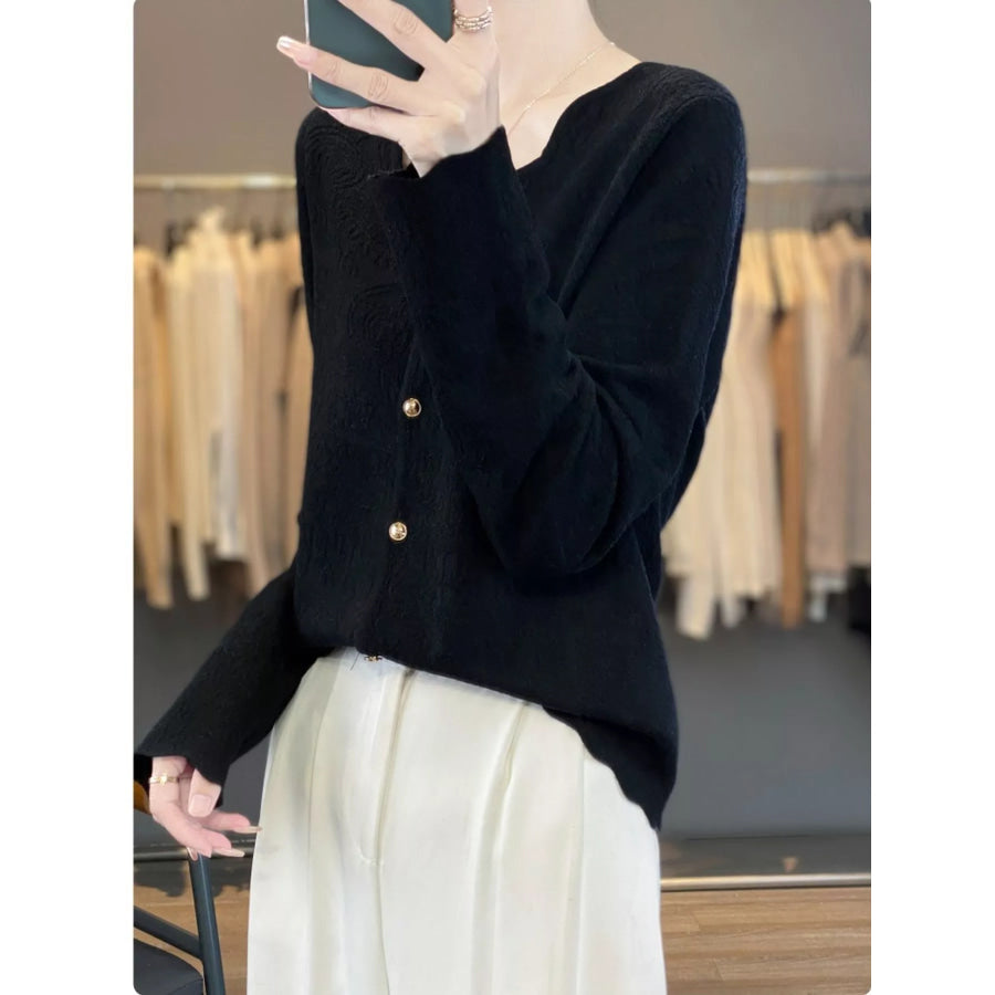 Lace V-Neck Cardigan Apparel and Accessories