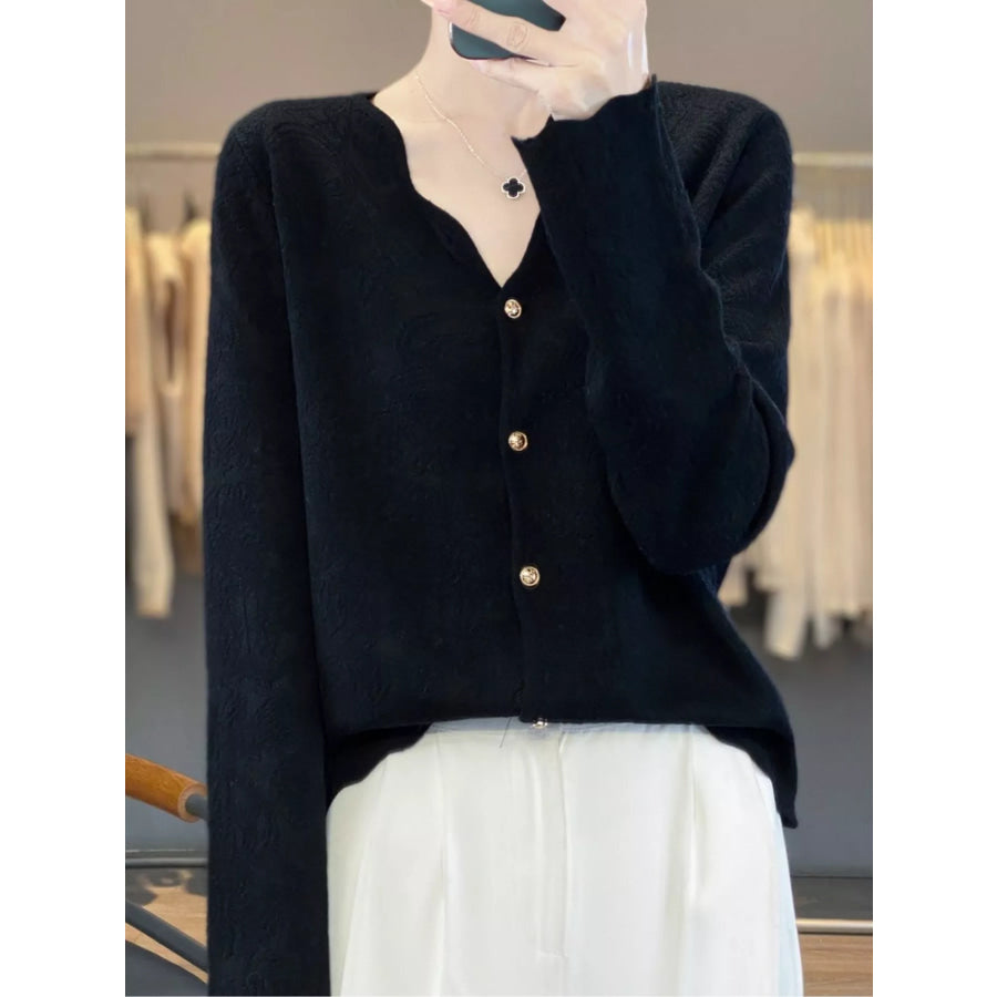 Lace V-Neck Cardigan Apparel and Accessories