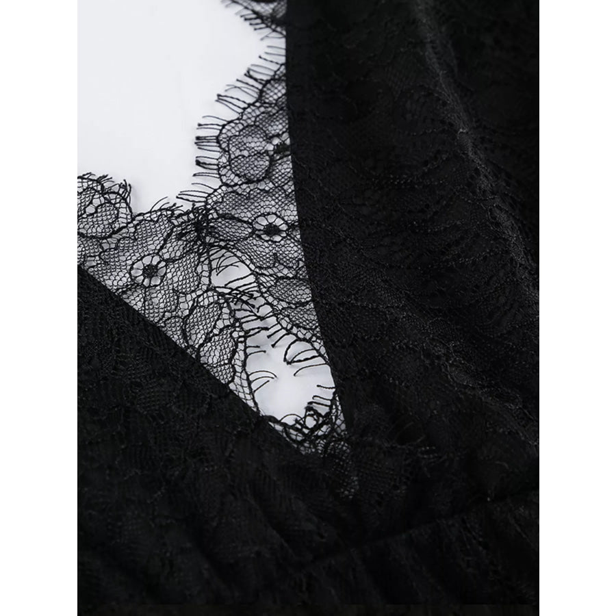Lace V-Neck Sleeveless Maxi Dress Apparel and Accessories