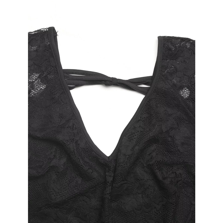 Lace V-Neck Slim Fit T-Shirt Apparel and Accessories