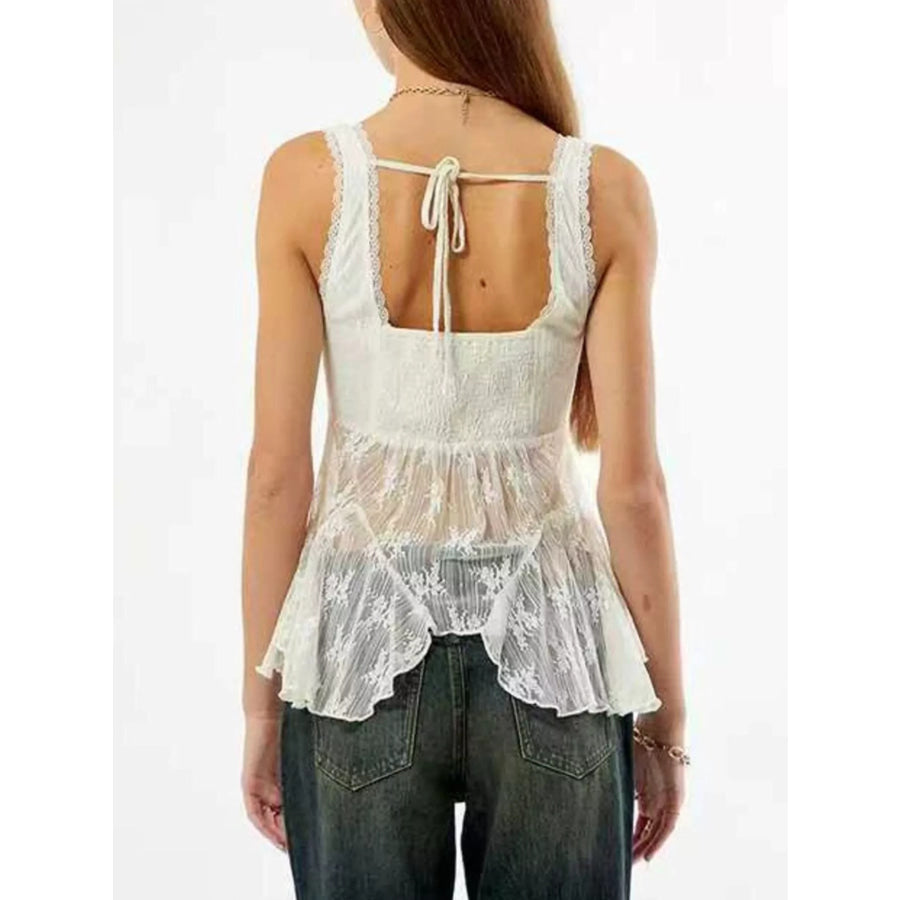 Lace V-Neck Tank Apparel and Accessories