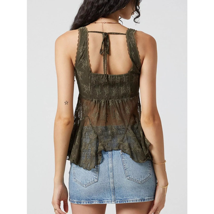 Lace V-Neck Tank Apparel and Accessories