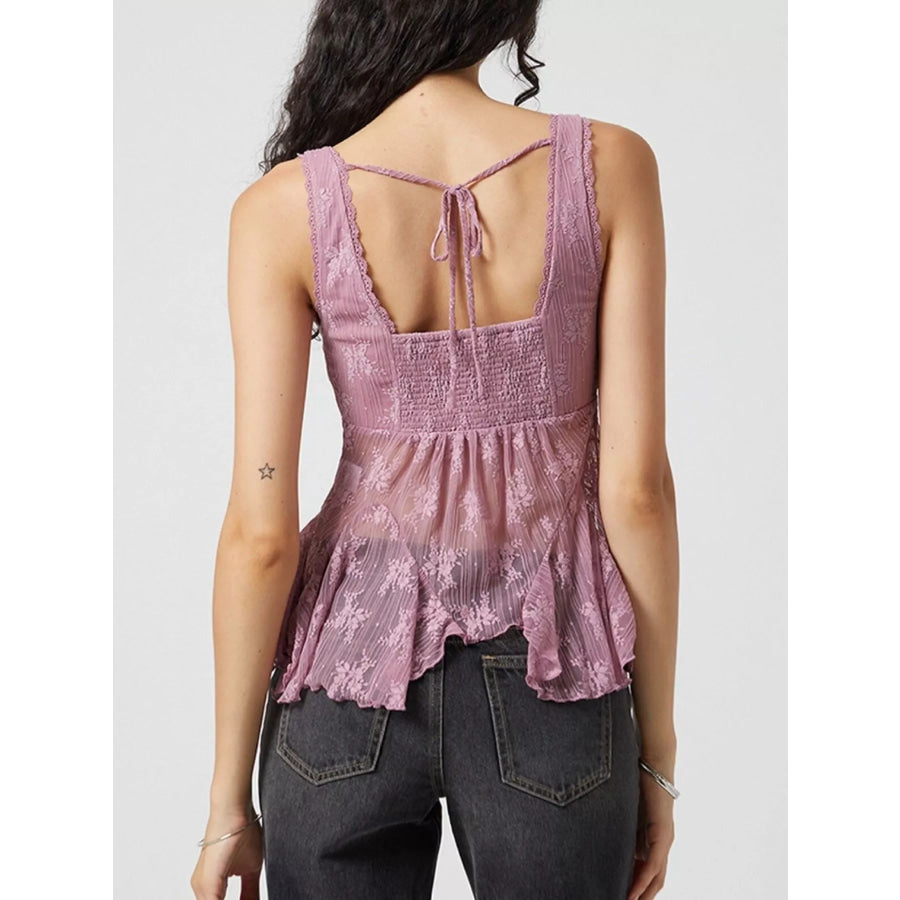 Lace V-Neck Tank Apparel and Accessories