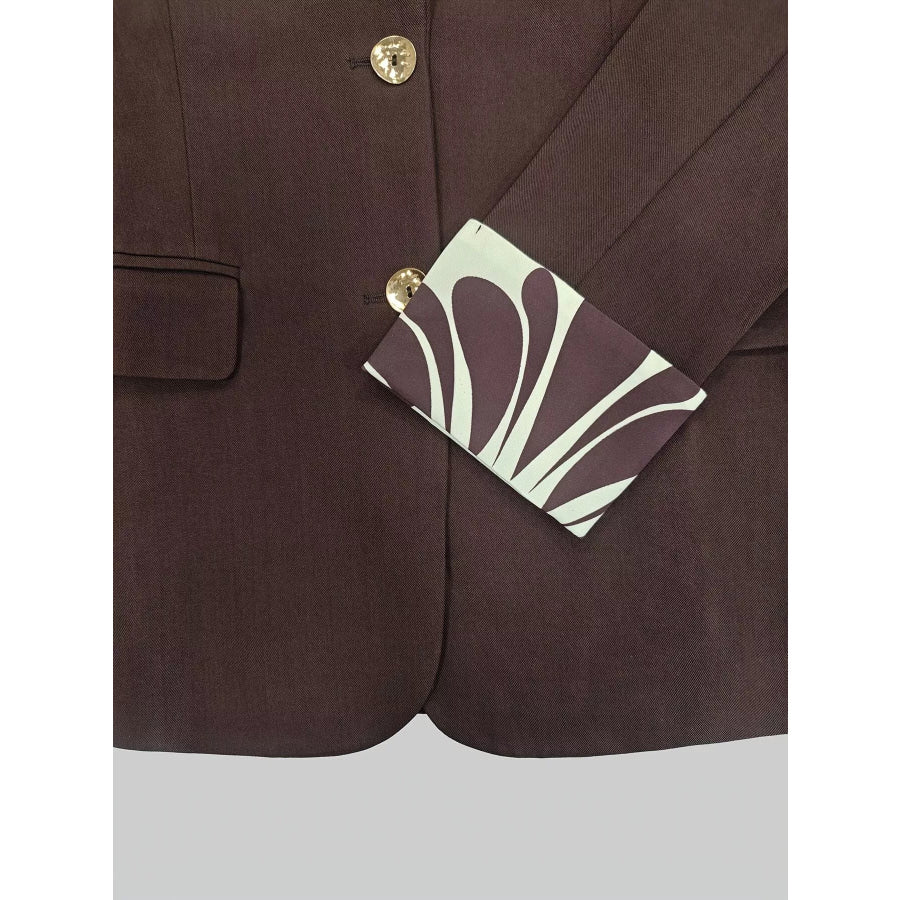 Lapel Collar Blazer and Wide Leg Pants Set Apparel Accessories