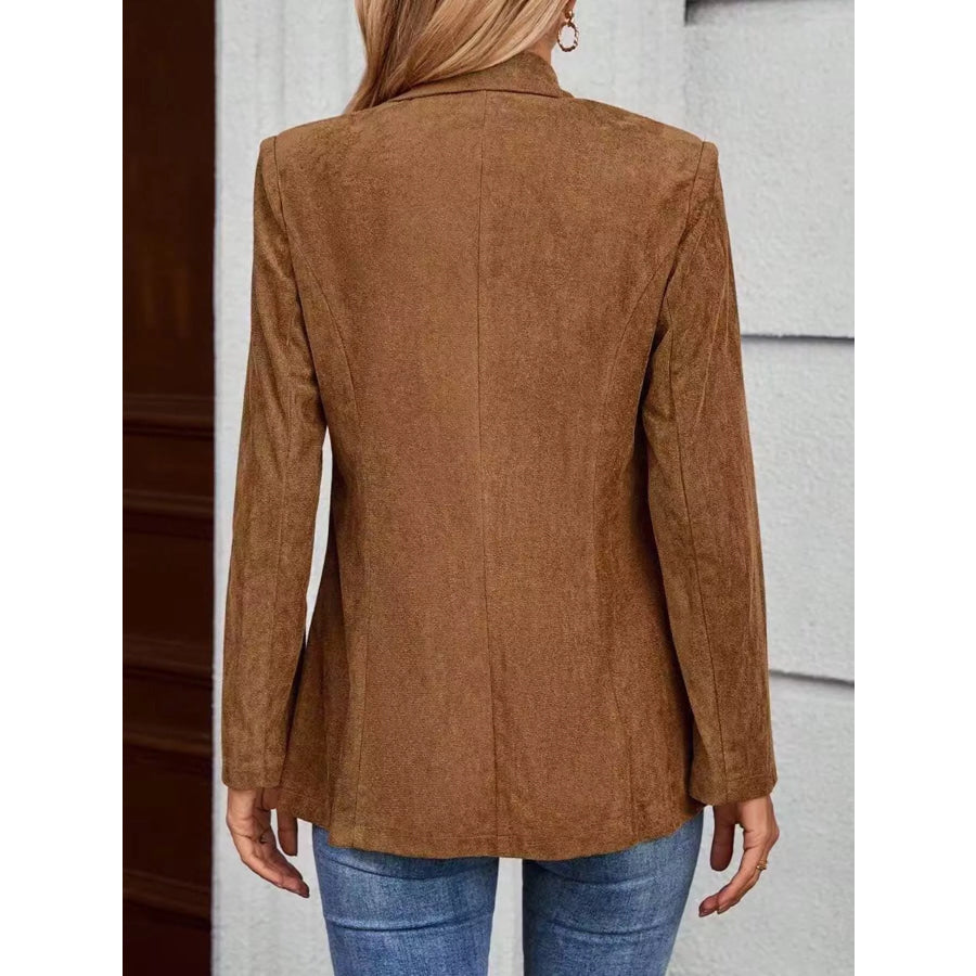 Lapel Collar Single-Button Blazer Apparel and Accessories