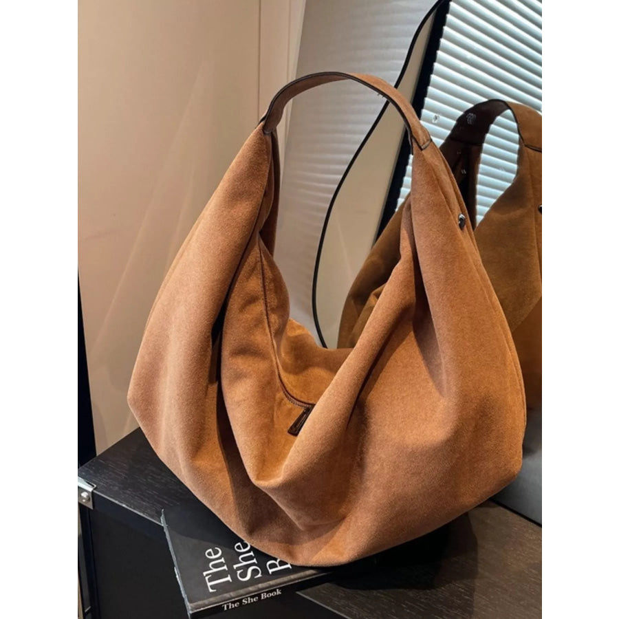 Large Capacity Casual Shoulder Bag Yellow Brown / One Size Apparel and Accessories