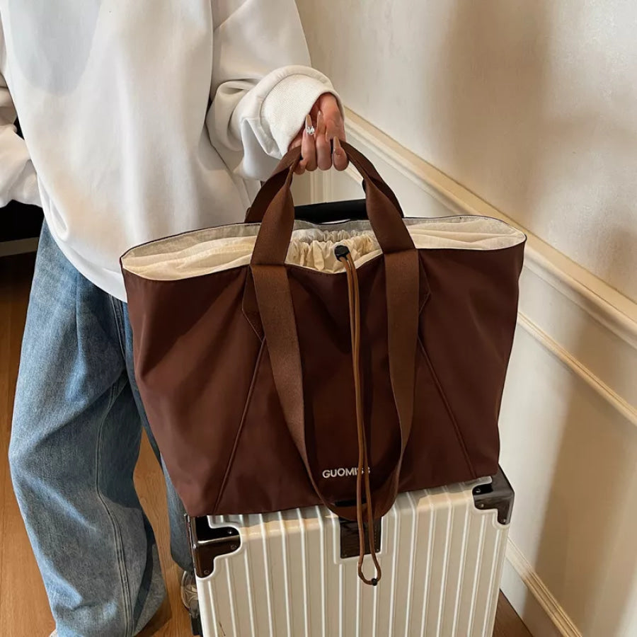 Large Capacity Lightweight Travel Tote Bag Brown / One Size Apparel and Accessories