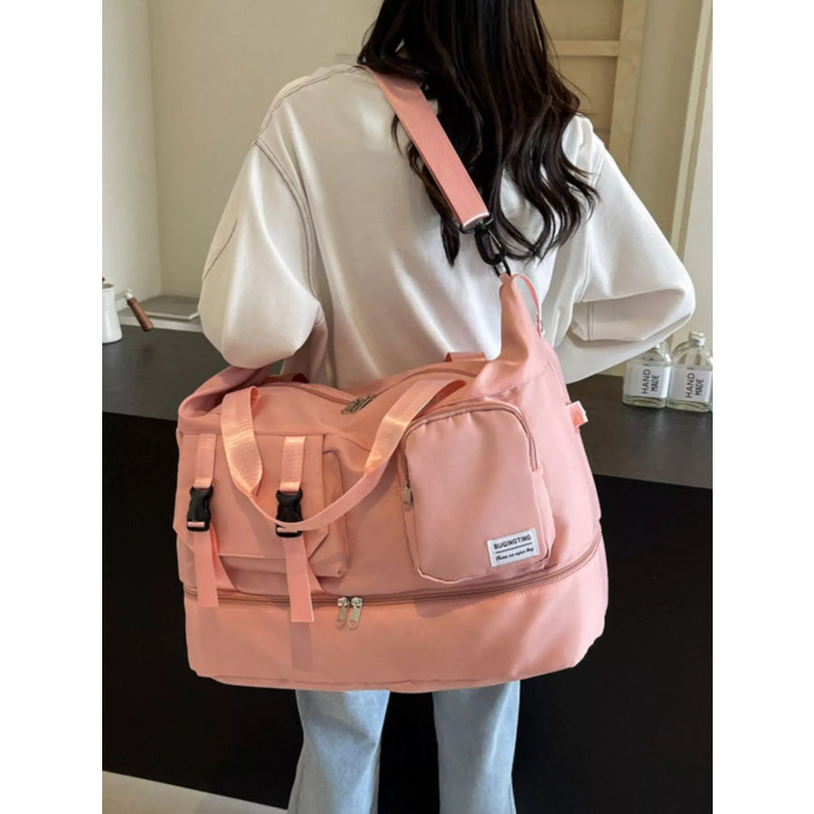 Large Capacity Multi-Pocket Travel Bag Pink / One Size Apparel and Accessories