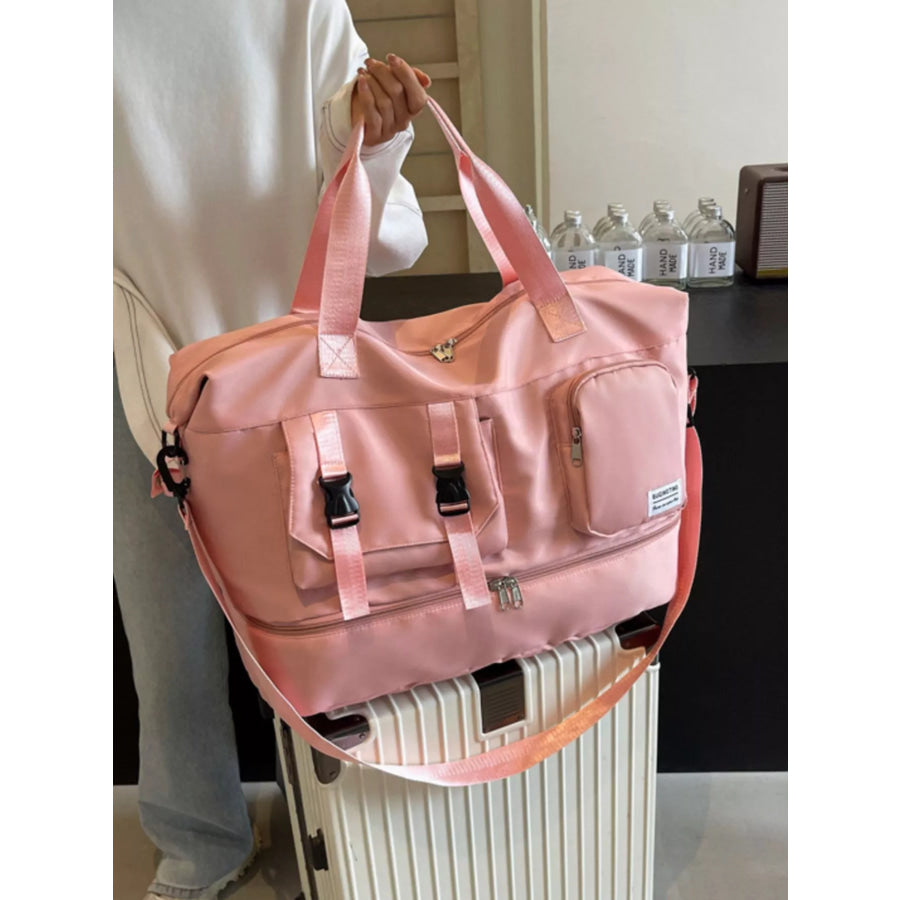 Large Capacity Multi-Pocket Travel Bag Pink / One Size Apparel and Accessories